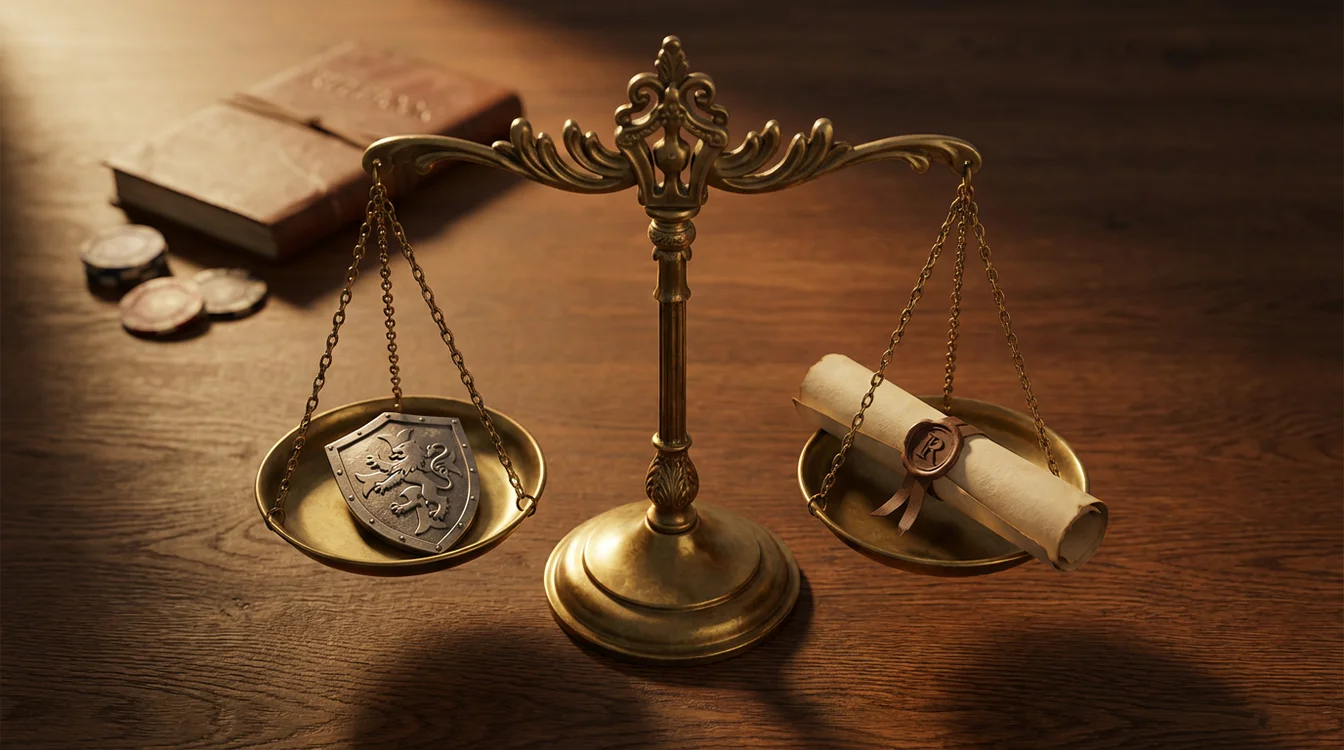 Bilancia della giustizia in equilibrio che simboleggia la tutela dei diritti dei giocatori