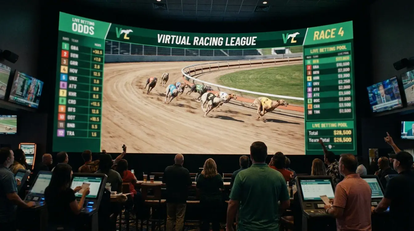 Simulazione di corsa di levrieri virtuali