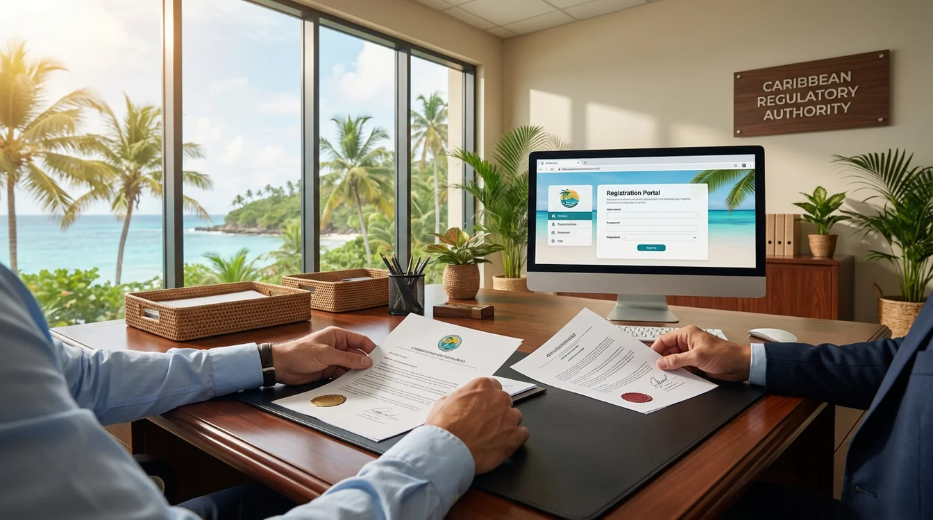 Ufficio moderno con professionisti che lavorano su documenti di licenza