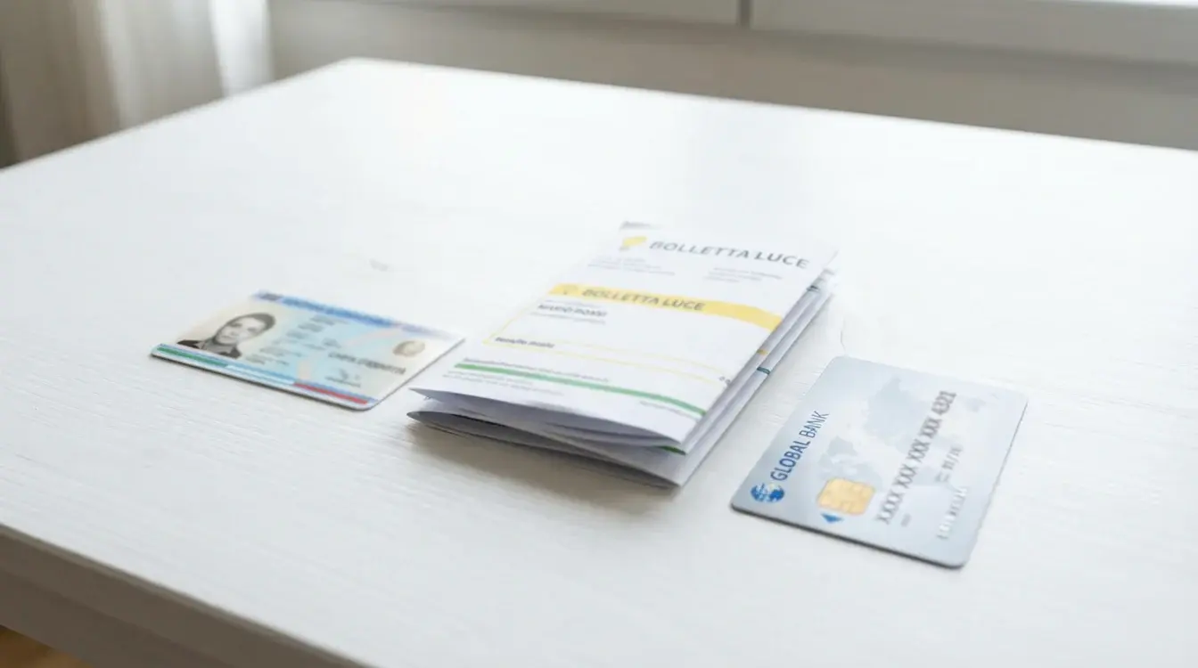 Carta d'identità, bolletta e carta di credito per KYC