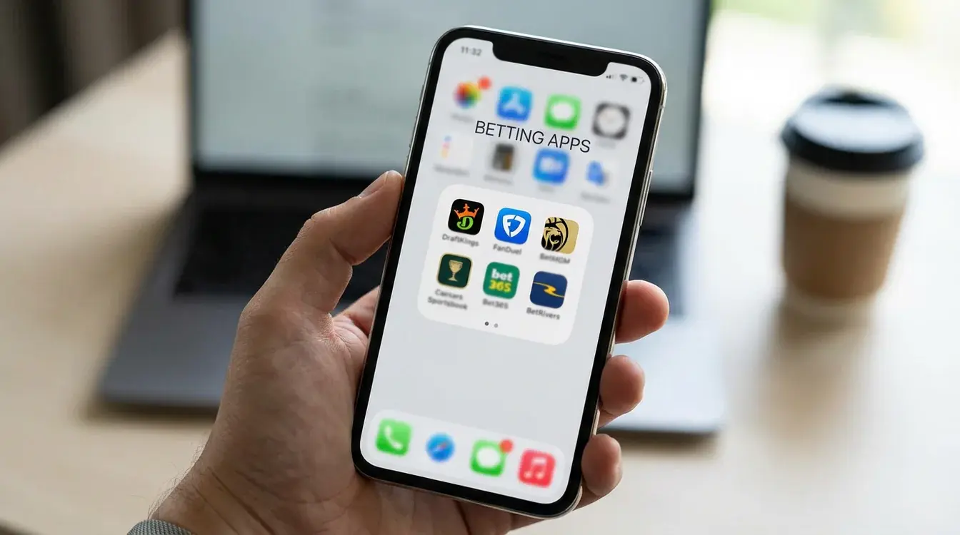 Schermata smartphone con cartella contenente più app scommesse