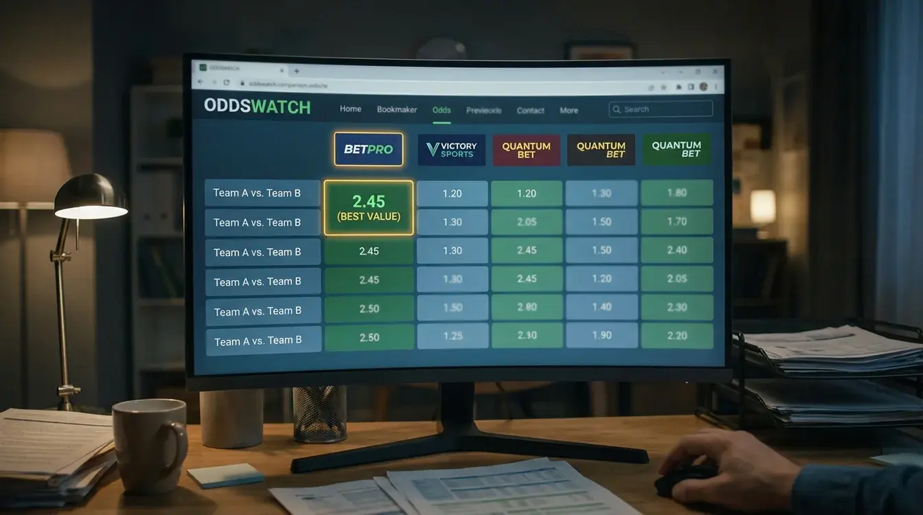 Schermo con comparatore di quote online