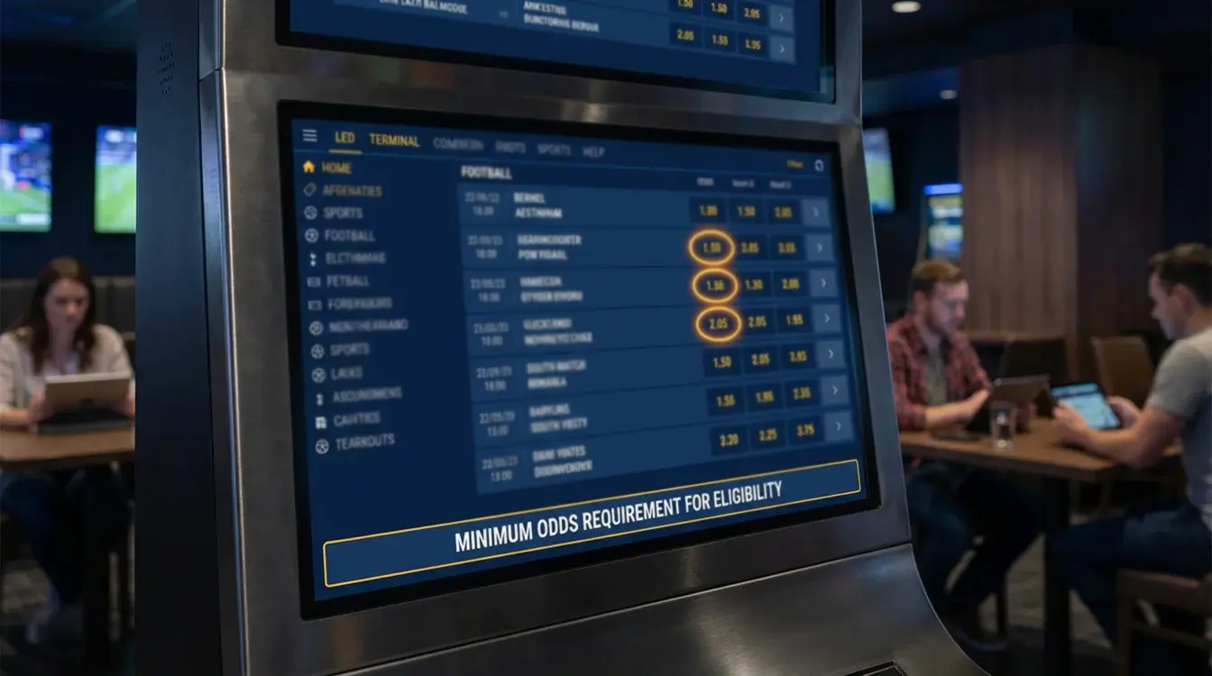 Display di quote scommesse con evidenziazione della soglia minima