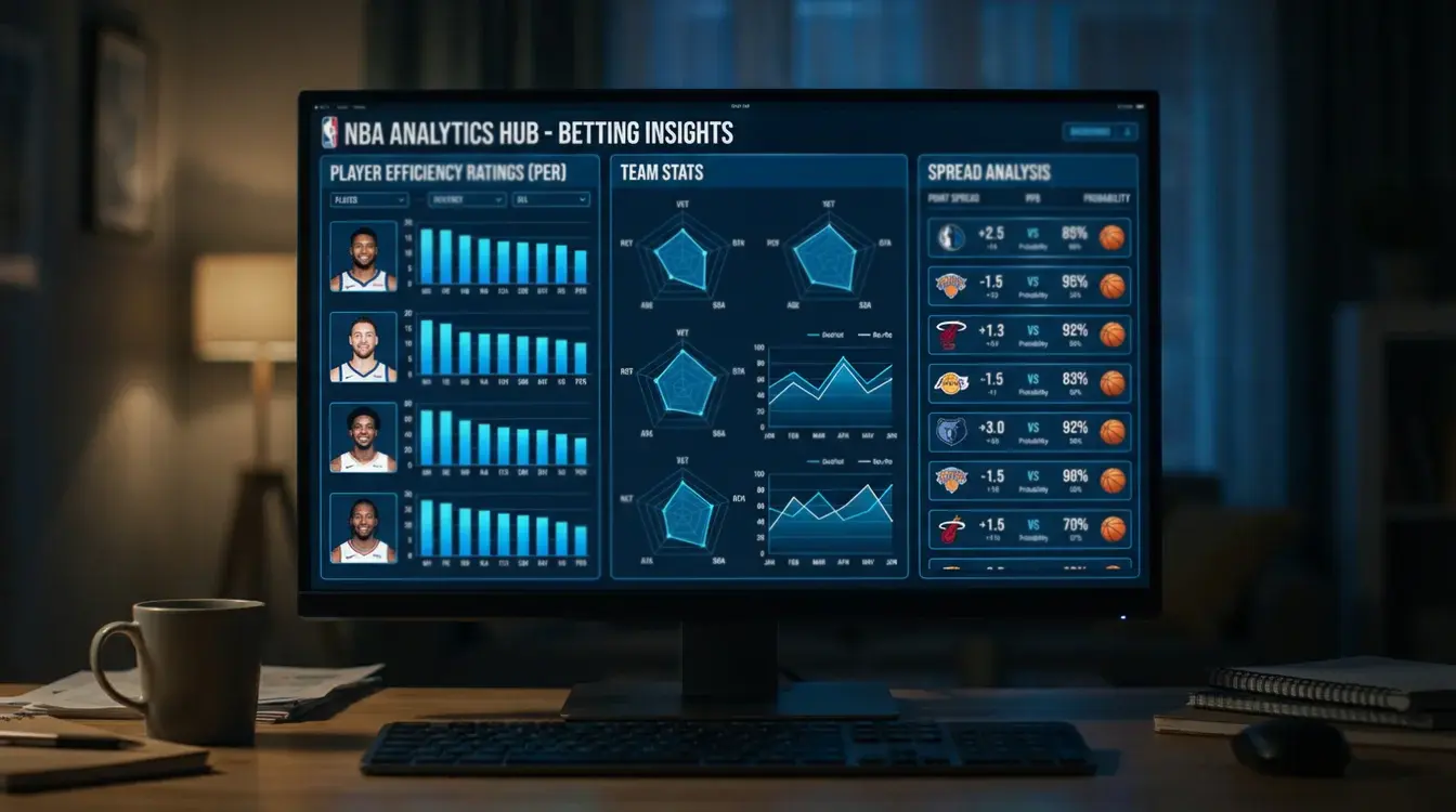 Dashboard con statistiche avanzate NBA per analisi scommesse