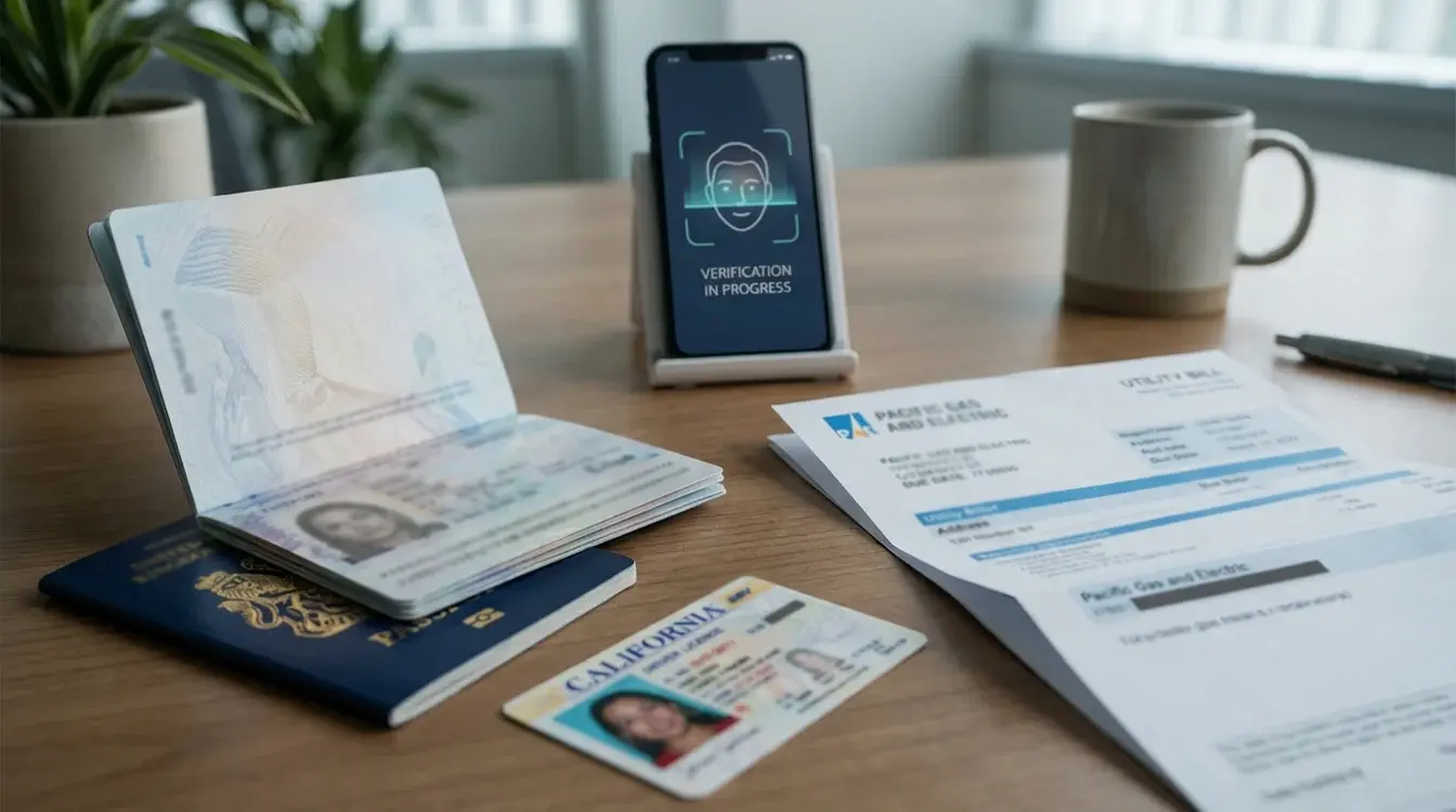 Documenti di identità e smartphone con app di verifica